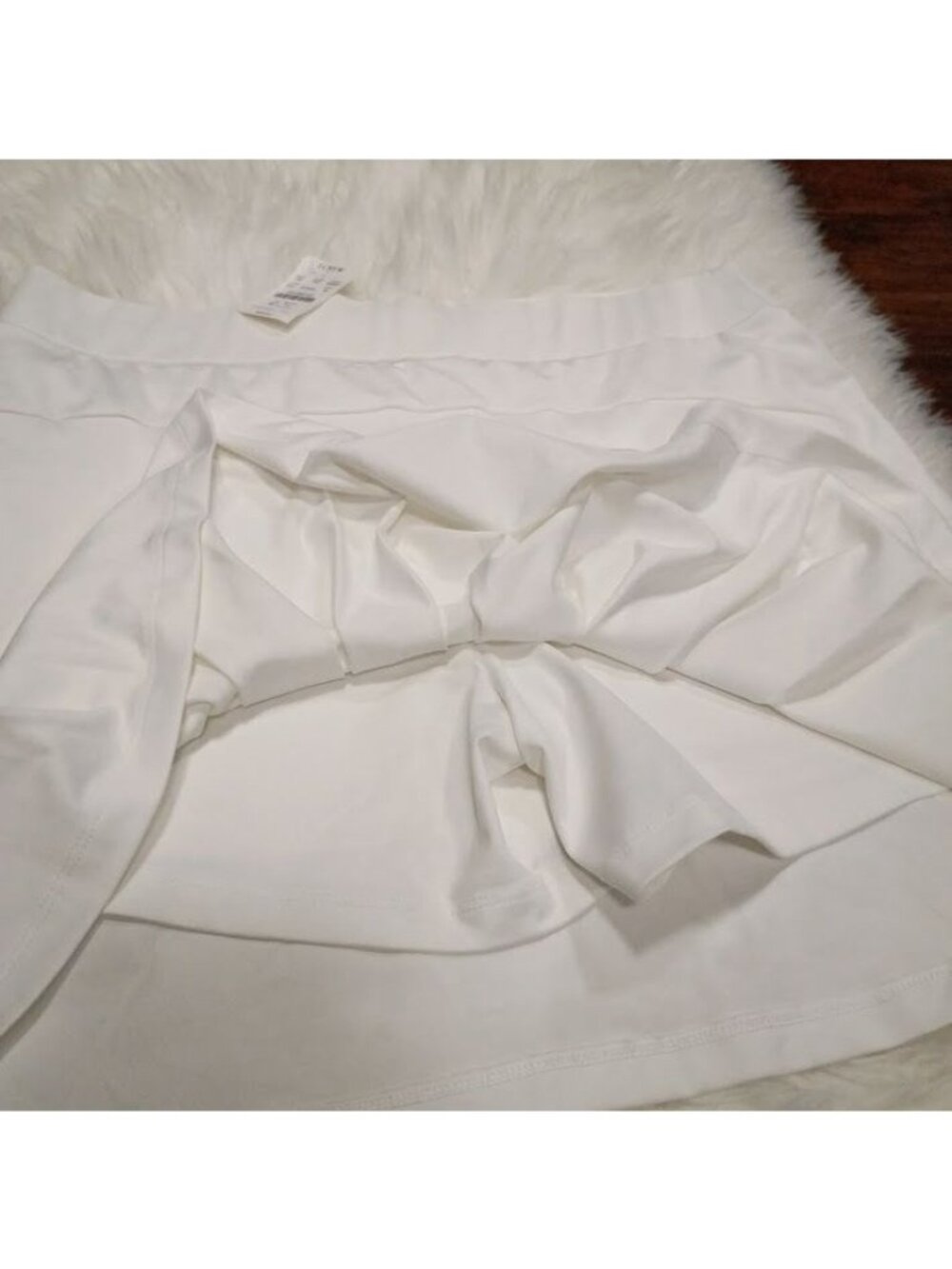 J. Crew Pleated White Tennis Skort With Built-In Shorts Size M - Picture 3 of 9